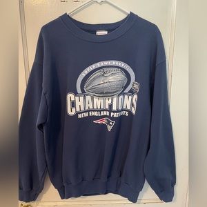 Vintage New England Patriots Super Bowl 38 Large Crewneck Sweatshirt
